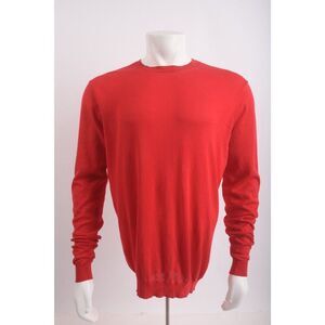 Zara Man Mens Sweater crewneck XL Red Lightweight Pullover 8689/404 NWT